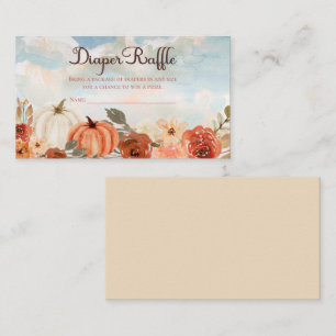 Little Pumpkin Fall Baby Dusche Windeln Windeln Begleitkarte
