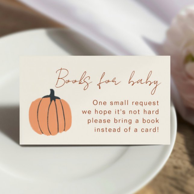 Little Pumpkin Fall Baby Shower Books für Baby Begleitkarte (Von Creator hochgeladen)