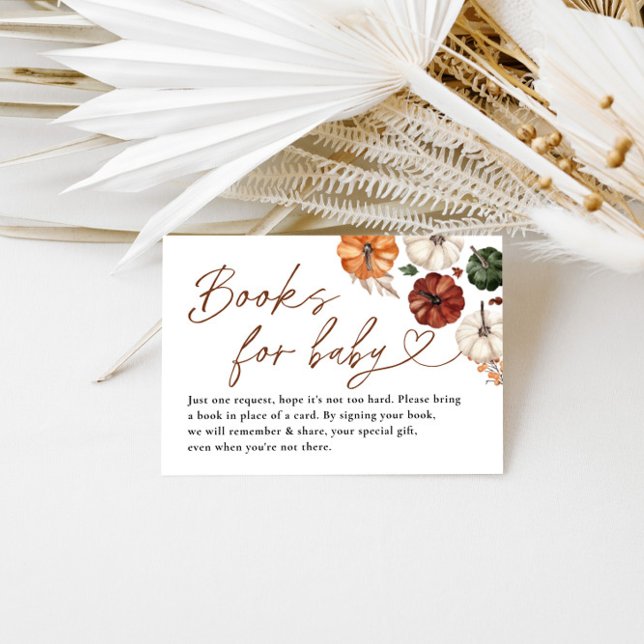 Little Pumpkin Fall Baby Shower Books für Baby Begleitkarte (Von Creator hochgeladen)