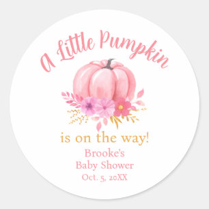 Little Pumpkin Fall Babyaufkleber Runder Aufkleber