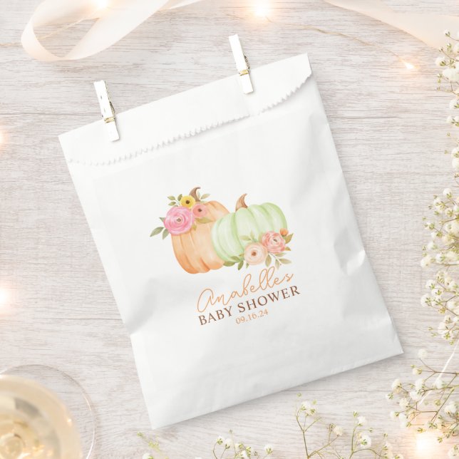 Little Pumpkin Fall Babydusche Personalisiert Geschenktütchen (Ausgeschnitten)