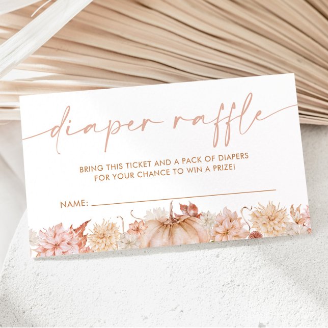 Little Pumpkin Fall Babydusche Windelwanne Begleitkarte (Von Creator hochgeladen)