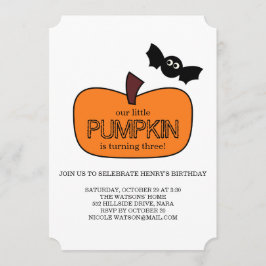 Little Pumpkin Fall Birthday Einladung