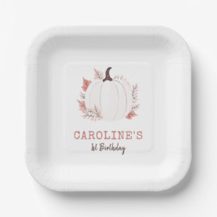 Little Pumpkin Fall Birthday Pappteller