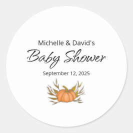 Little Pumpkin Fall Boho Babydusche Runder Aufkleber