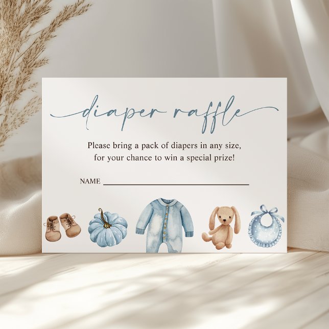 Little Pumpkin Fall Boy Babydusche Windelwanne Begleitkarte (Von Creator hochgeladen)