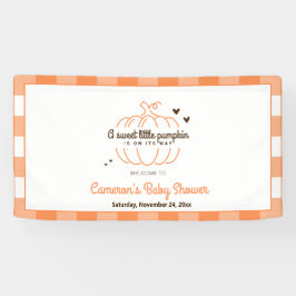 Little Pumpkin Fall Boy Girl Babydusche Willkommen Banner
