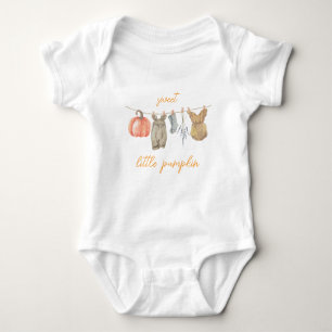 Little Pumpkin Fall Clothes Girl Babydusche Baby Strampler