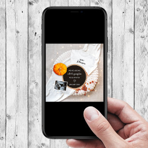 Little Pumpkin Fall Digital Foto Schwangerschaft Ankündigung