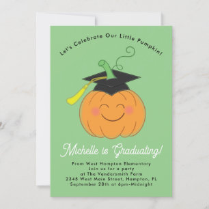Little Pumpkin Fall Elementary Graduation Party Einladung