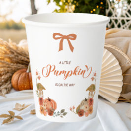 Little Pumpkin Fall Floral Baby Dusche Pappbecher