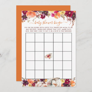 Little Pumpkin Fall Floral Baby Shower Card Einladung