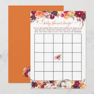 Little Pumpkin Fall Floral Baby Shower Card Einladung