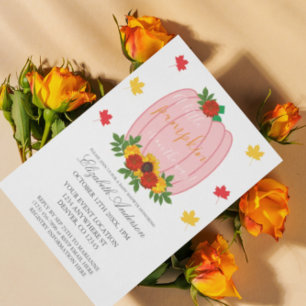 Little Pumpkin Fall Girl Babydusche Einladung