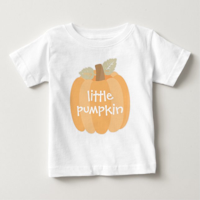 Little Pumpkin Fall Halloween oder Birthday Baby T-shirt (Vorderseite)