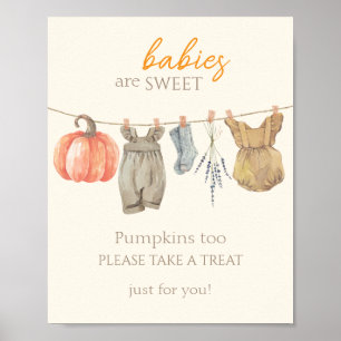 Little Pumpkin Fall Kleidung Girl Babies sind süß Poster