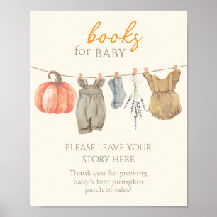 Little Pumpkin Fall Kleidung Girl Books for Baby Poster