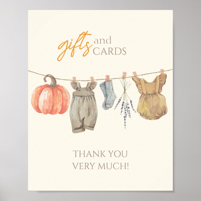 Little Pumpkin Fall Kleidung Girl Geschenke und Ka Poster (Vorne)
