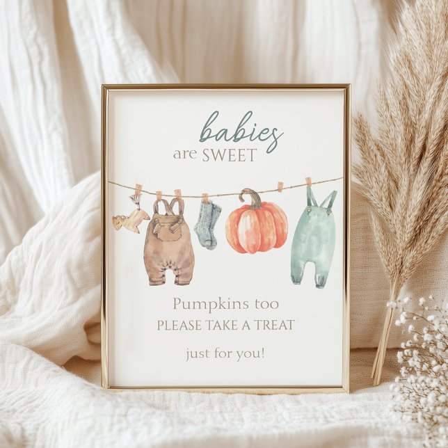 Little Pumpkin Fall Kleidung Junge Babies sind süß Poster (Von Creator hochgeladen)