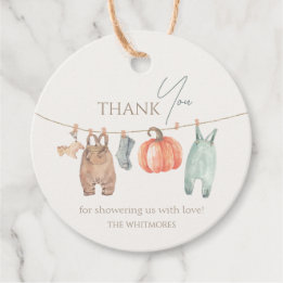 Little Pumpkin Fall Kleidung Junge Dusche Geschenkanhänger