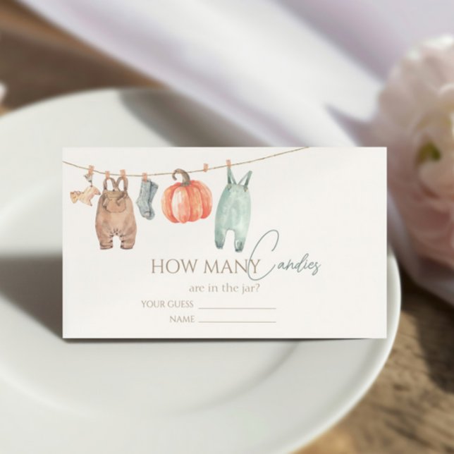 Little Pumpkin Fall Kleidung Junge wie viele Kanad Begleitkarte (Von Creator hochgeladen)