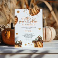 Little Pumpkin Fall Minimalistisch Retro Leopard B