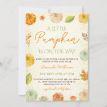 Little Pumpkin Fall Neutral Baby Dusche