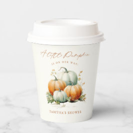 Little Pumpkin Fall Neutral Baby Dusche Pappbecher