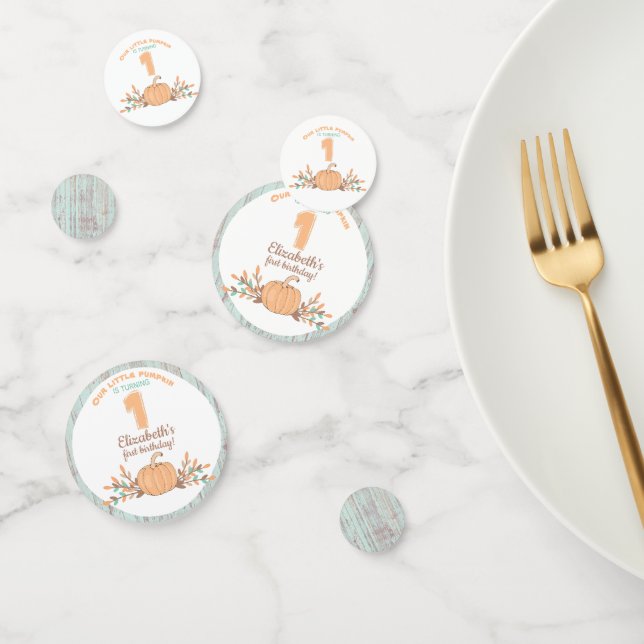 Little Pumpkin Fall Rustic 1. Geburtstag Konfetti (Gruppe)