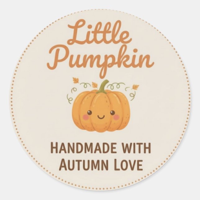Little Pumpkin Fall Sticker (Vorderseite)