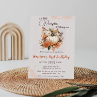 Little Pumpkin Fall Wildblume Muster Geburtstag