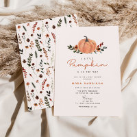 Little Pumpkin Fall Wildblume Pattern Kinderdusche