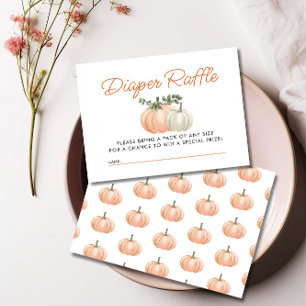 Little Pumpkin Fall Windeln Raffle Baby Dusche Begleitkarte