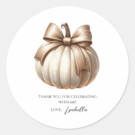 Little Pumpkin First Birthday Sticker - Halloween