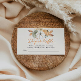 Little Pumpkin Floral Baby Dusche Windel Raffle Begleitkarte