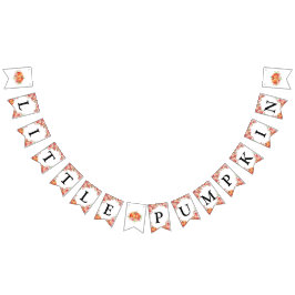Little Pumpkin Floral Baby Shower Wimpelkette