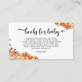 Little Pumpkin Floral Books for Baby Insert Card