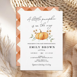 Little Pumpkin Floral Neutral Baby Shower Einladung