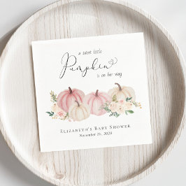 Little Pumpkin Floral Watercolor Kindermädchendusc Serviette