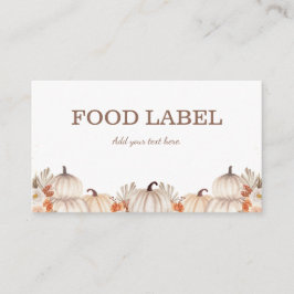 Little Pumpkin Food Label Buffet Card Platzkarte