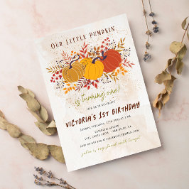 Little Pumpkin Fresh Farm Foto zum Geburtstag Einladung