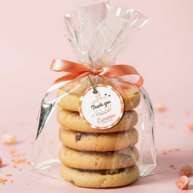 Little Pumpkin Gender Neutral Dusche Vielen Dank Geschenkanhänger (Von Creator hochgeladen)