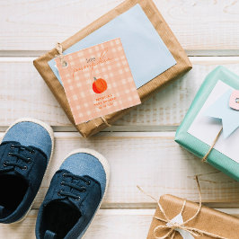 Little Pumpkin Gender Neutral Fall Baby Shower Geschenkanhänger