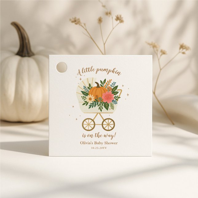 Little Pumpkin Girl Babydusche Geschenkanhänger (Von Creator hochgeladen)