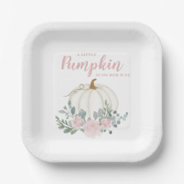 Little Pumpkin Girl Babydusche Pappteller
