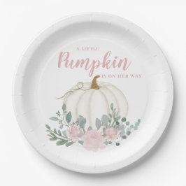 Little Pumpkin Girl Babydusche Pappteller
