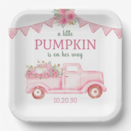 Little Pumpkin Girl Babydusche Pappteller