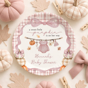 Little Pumpkin Girl Clothes Fall Baby Dusche Pappteller