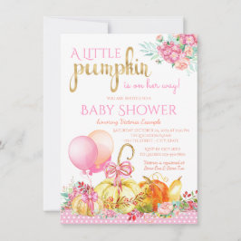 Little Pumpkin Girls Fall Baby Shower Einladungen