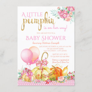 Little Pumpkin Girls Fall Baby Shower Einladungen